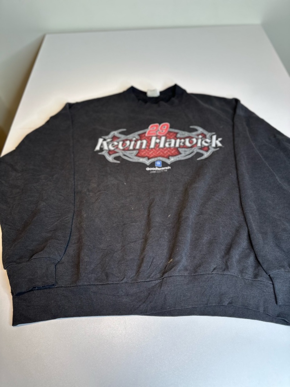Chase Authentics Black Crewneck Sweater with Red Graphic